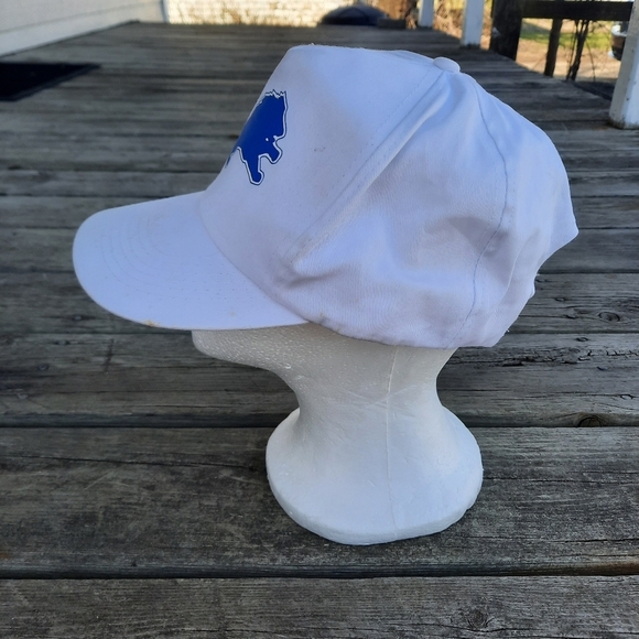 Vintage 90s Detroit Lions Kmart Promo Stadium Game Day White Trucker Hat *FLAWS* - Picture 6 of 16